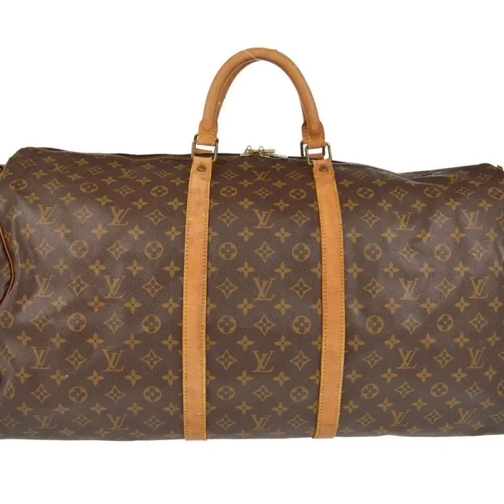Louis Vuitton Monogram Brown Tan Duffel Bag